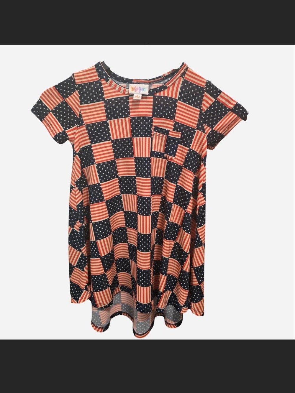 Girls LuLaRoe Flag  Dress Size 4